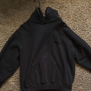 Essentials Black Hoodie Sweater for Men